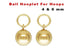 14k Gold Filled, Ball Hooplet, 2 Sizes, 4 and 6 mm, (GF-819)